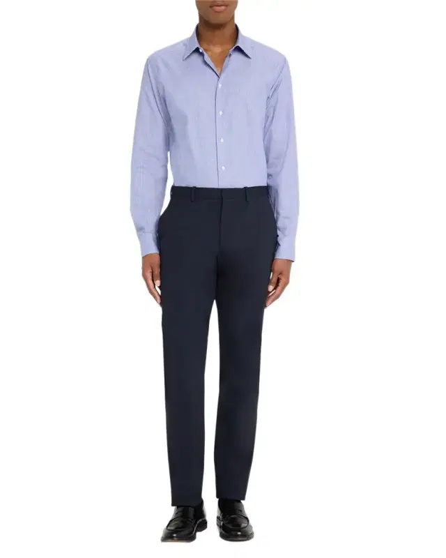 Emporio Armani Men 's Cotton Micro-Houndstooth Classic Fit Sport Shirt
