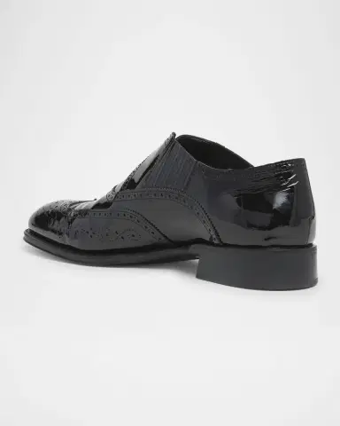 Alexander McQueen Mens' Jermyn Brogue Slip-On Loafers | Thumbnail 3 Alexander McQueen Mens' Jermyn Brogue Slip-On Loafers | Thumbnail 3