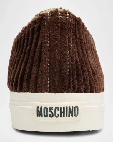 MOSCHINO Men's Edge Corduroy Cap Toe Low-Top Sneakers | Thumbnail 5 MOSCHINO Men's Edge Corduroy Cap Toe Low-Top Sneakers | Thumbnail 5