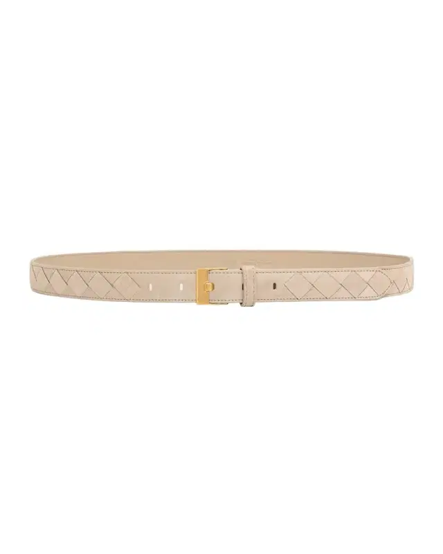 Bottega Veneta Intrecciato Suede Belt