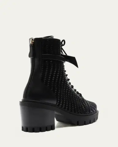 Alexandre Birman Tresse Leather Combat Booties | Thumbnail 2 Alexandre Birman Tresse Leather Combat Booties | Thumbnail 2