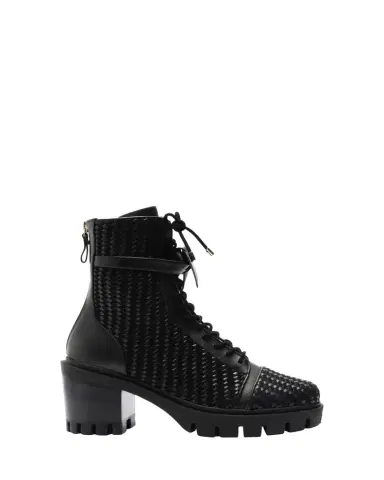 Alexandre Birman Tresse Leather Combat Booties | Thumbnail 1 Alexandre Birman Tresse Leather Combat Booties | Thumbnail 1