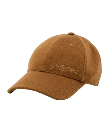 Saint Laurent Cashmere Embroidered Baseball Cap | Thumbnail 1