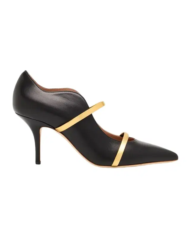 Malone Souliers Maureen Nappa Leather Double-Strap Pumps