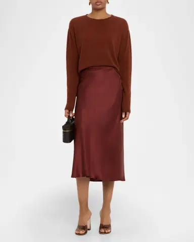 Sablyn Miranda Scallop Bias-Cut Silk Skirt | Thumbnail 2