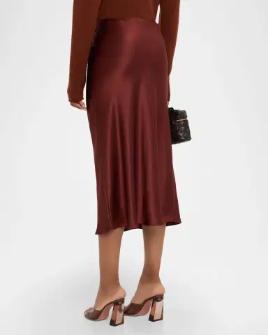 Sablyn Miranda Scallop Bias-Cut Silk Skirt | Thumbnail 3