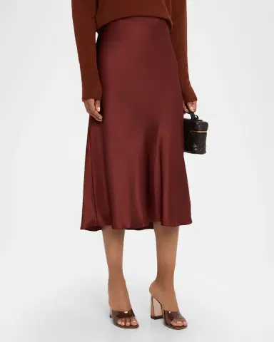Sablyn Miranda Scallop Bias-Cut Silk Skirt | Thumbnail 4