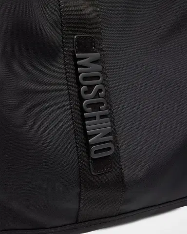 MOSCHINO Men's Carry Me Cordura Medium Tote Bag with Crossbody Strap | Thumbnail 6 MOSCHINO Men's Carry Me Cordura Medium Tote Bag with Crossbody Strap | Thumbnail 6