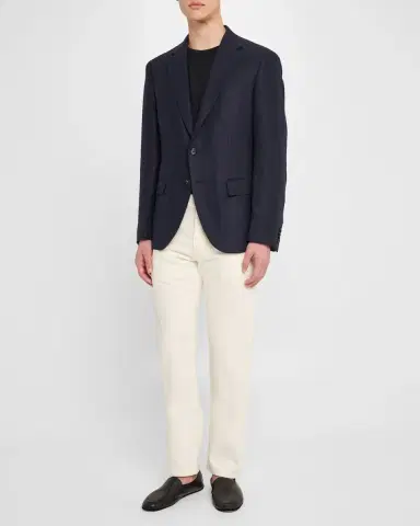 Loro Piana Men's Torino Linen Single-Breasted Sport Coat | Thumbnail 2