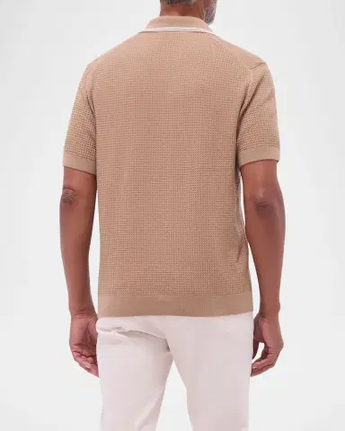Bugatchi Men's Johnny Collar Short-Sleeve Sweater | Thumbnail 2