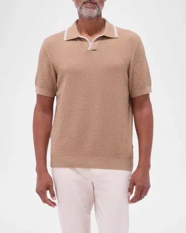Bugatchi Men's Johnny Collar Short-Sleeve Sweater | Thumbnail 3