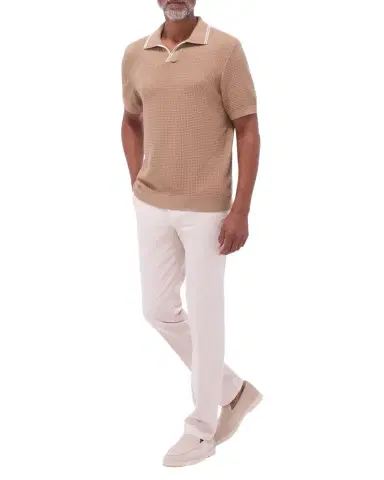 Bugatchi Men's Johnny Collar Short-Sleeve Sweater | Thumbnail 1