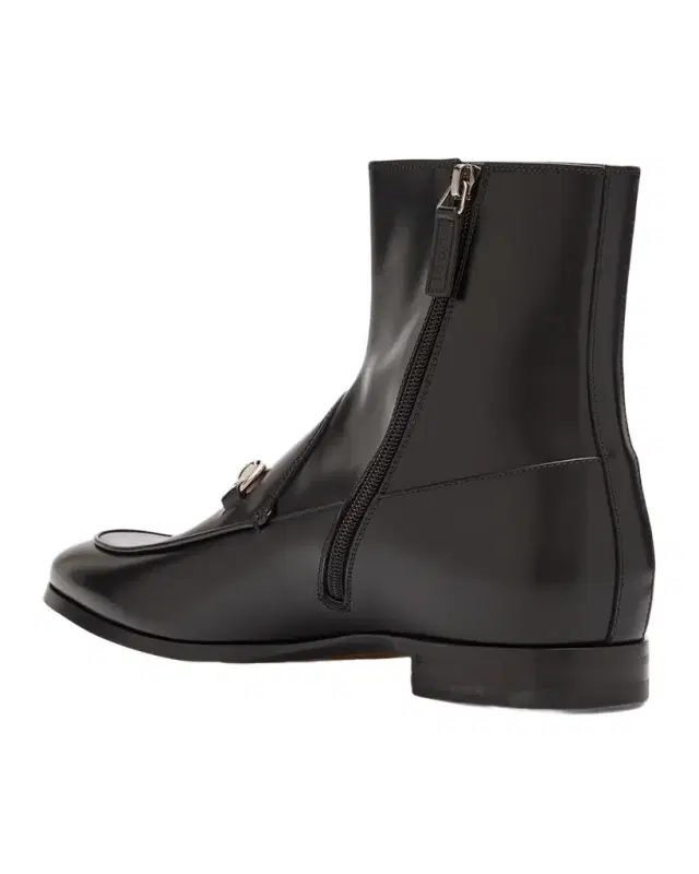 Men's Next Horsebit Leather Zip Booties Men's Next Horsebit Leather Zip Booties