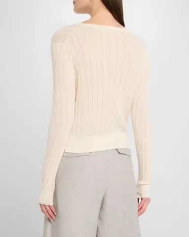 Maria McManus Pointelle Knit Petite Cardigan | Thumbnail 3 Maria McManus Pointelle Knit Petite Cardigan | Thumbnail 3