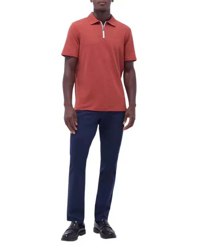 Men 's Stretch Quarter-Zip Polo Shirt