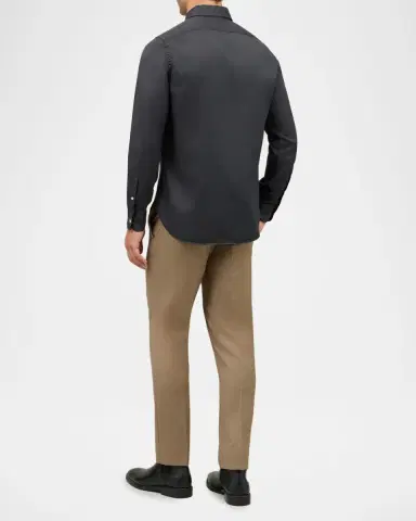 Boglioli Men's Cotton and Lyocell Slim-Fit Sport Shirt | Thumbnail 3