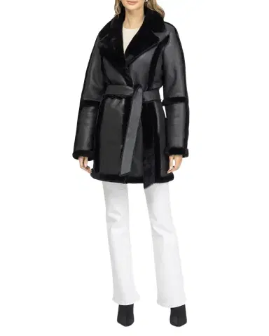 Gorski Merino Lamb Shearling Stroller with Belt | Thumbnail 1 Gorski Merino Lamb Shearling Stroller with Belt | Thumbnail 1