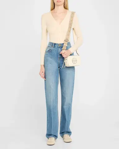 Tory Burch Miller Mini Zip Leather Crossbody Bag | Thumbnail 12 Tory Burch Miller Mini Zip Leather Crossbody Bag | Thumbnail 12