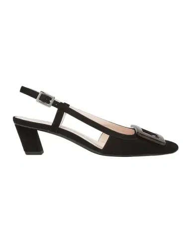 Roger Vivier Belle Vivier Suede Turtle Slingback Pumps | Thumbnail 1 Roger Vivier Belle Vivier Suede Turtle Slingback Pumps | Thumbnail 1