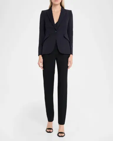 Alexander McQueen Grain De Poudre Wool Single-Breasted Blazer | Thumbnail 2