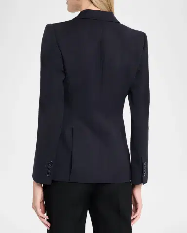 Alexander McQueen Grain De Poudre Wool Single-Breasted Blazer | Thumbnail 3