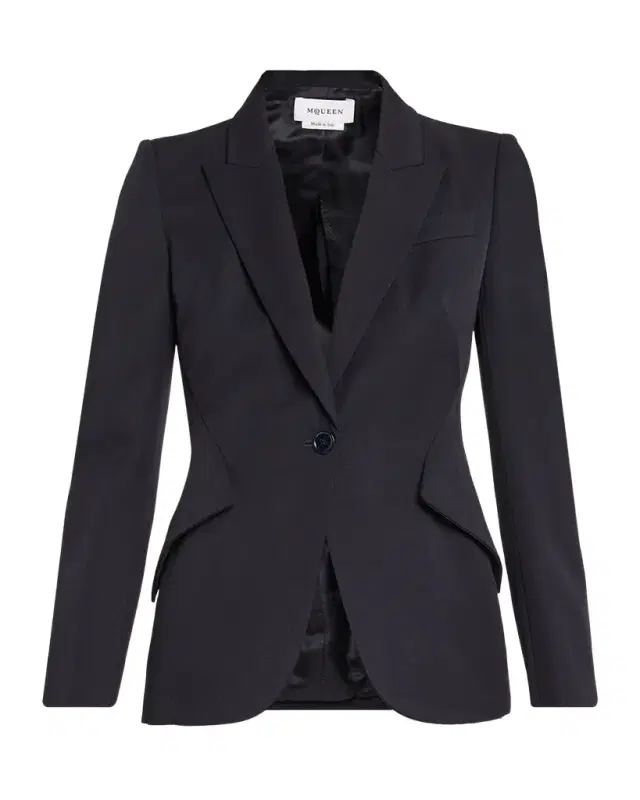 Grain De Poudre Wool Single-Breasted Blazer