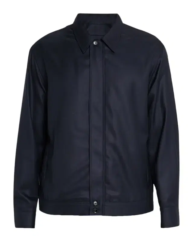 Men 's Wool and Cashmere Hidden-Zip Blouson