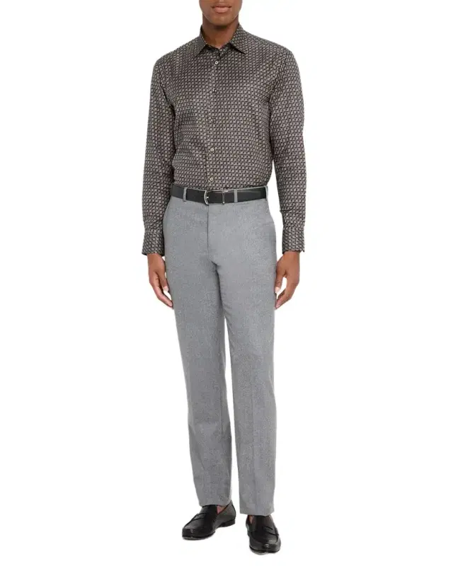 Men 's Geo Print Button Down Shirt