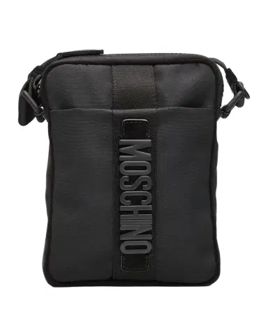 MOSCHINO Men's Carry Me Nylon Suede-Trim Crossbody Bag | Thumbnail 1 MOSCHINO Men's Carry Me Nylon Suede-Trim Crossbody Bag | Thumbnail 1