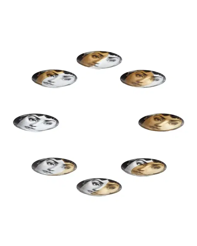 FORNASETTI Set of 8 Moon Phase Plates