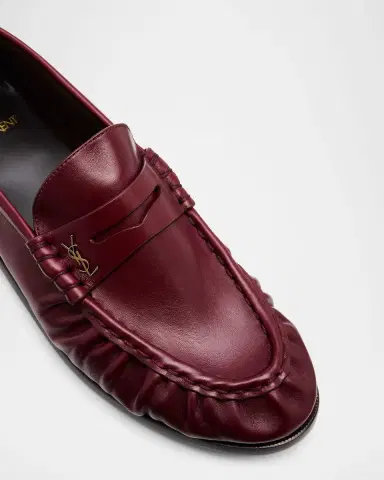 Saint Laurent Le Leather YSL Penny Loafers | Thumbnail 6 Saint Laurent Le Leather YSL Penny Loafers | Thumbnail 6