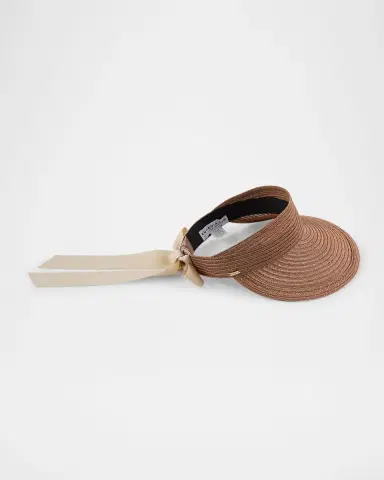 Eugenia Kim Ricky Hemp Visor with Grosgrain Ties | Thumbnail 2