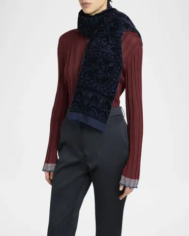 Etro Aida Flocked Paisley Shawl | Thumbnail 3