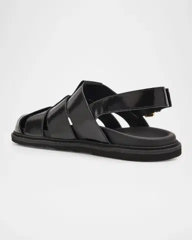 MOSCHINO Men's Leather Fisherman Sandals | Thumbnail 4 MOSCHINO Men's Leather Fisherman Sandals | Thumbnail 4