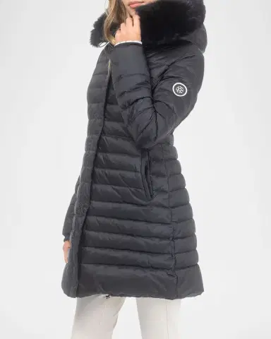 Gorski Down Apres-Ski Jacket with Detachable Toscana Lamb Hood Trim | Thumbnail 3 Gorski Down Apres-Ski Jacket with Detachable Toscana Lamb Hood Trim | Thumbnail 3