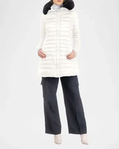 Gorski Down Apres-Ski Jacket with Detachable Toscana Lamb Hood Trim | Thumbnail 5 Gorski Down Apres-Ski Jacket with Detachable Toscana Lamb Hood Trim | Thumbnail 5