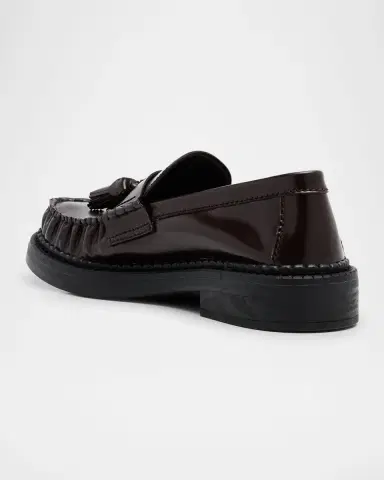 Miu Miu Spazzolato Leather Tassel Loafers | Thumbnail 4