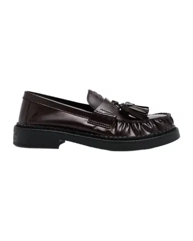 Miu Miu Spazzolato Leather Tassel Loafers | Thumbnail 1