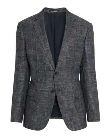 Emporio Armani Men's Wool Faded Plaid G Line Sport Coat | Thumbnail 1