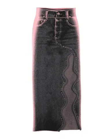 PH5 Lily Wavy Denim Maxi Skirt | Thumbnail 1