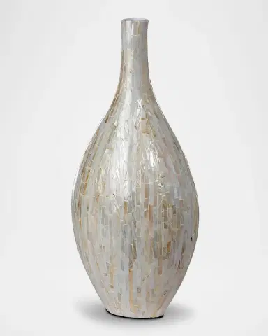 Park Hill Collection Capraia Coast Mother-of-Pearl Mosaic Vessel, 24" | Thumbnail 2 Park Hill Collection Capraia Coast Mother-of-Pearl Mosaic Vessel, 24" | Thumbnail 2