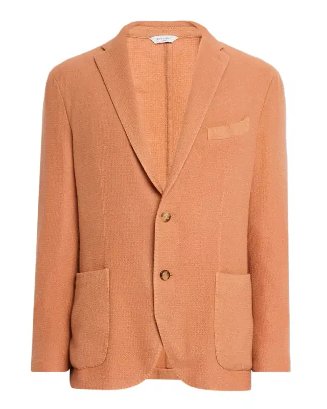 Men 's Textured Cashmere Two-Button Blazer