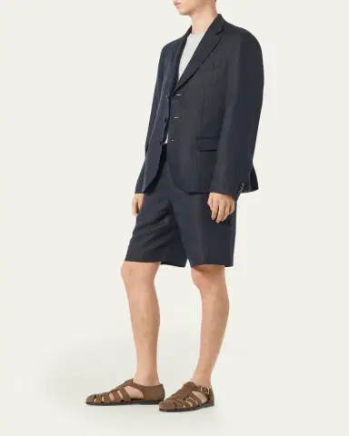Loro Piana Men's Nolan Stretch Bermuda Shorts | Thumbnail 6