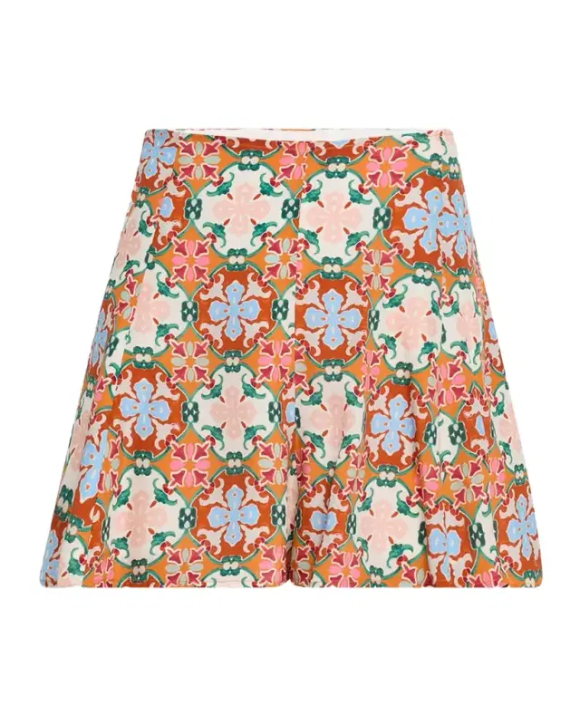 Miles Mosaic-Print Viscose Shorts