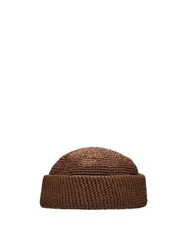 Men's Doroteo Raffia Crochet Beanie Hat
