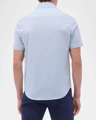 Bugatchi Men's Miles OoohCotton Geometric Short-Sleeve Shirt | Thumbnail 2