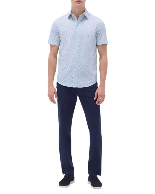 Men's Miles OoohCotton Geometric Short-Sleeve Shirt