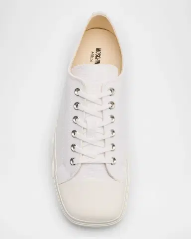 MOSCHINO Men's Edge Canvas Cap Toe Low-Top Sneakers | Thumbnail 6 MOSCHINO Men's Edge Canvas Cap Toe Low-Top Sneakers | Thumbnail 6