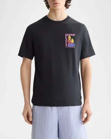 Scotch & Soda Men's Graphic Crewneck T-Shirt | Thumbnail 3