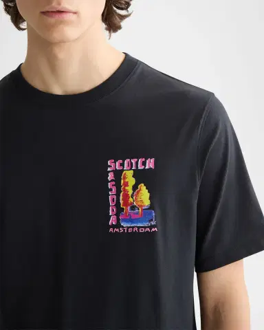 Scotch & Soda Men's Graphic Crewneck T-Shirt | Thumbnail 4